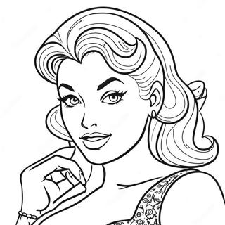 Pin-Up Pour Adultes Pages À Colorier