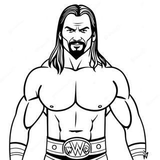 Lutteur Dynamique De La Wwe A Colorier 50415-42036