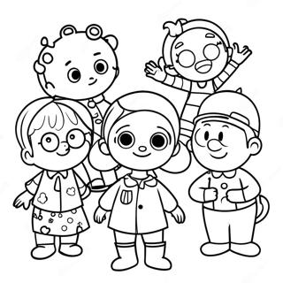 Page A Colorier Des Personnages De Pbs Kids 5043-4046