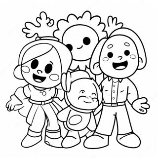 Page A Colorier Des Personnages De Pbs Kids 5043-4048