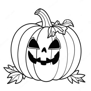 Page A Colorier De La Citrouille Dhalloween Effrayante 50485-42090