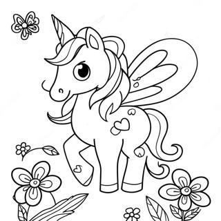 Page A Colorier De La Licorne Papillon 50564-42139