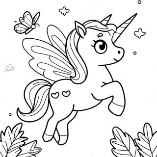 Page A Colorier De La Licorne Papillon Magique Volant 50565-42154