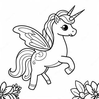 Page A Colorier De La Licorne Papillon Magique Volant 50565-42155