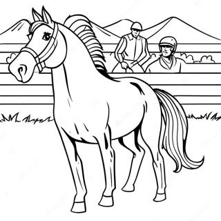 Page A Colorier De Cheval De Course 50574-42147