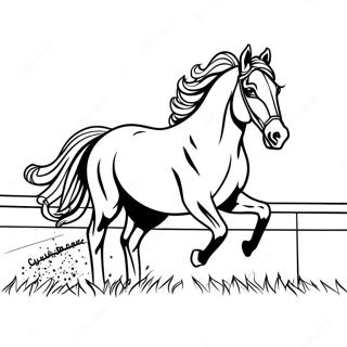 Page A Colorier De Cheval De Course Au Galop 50575-42150