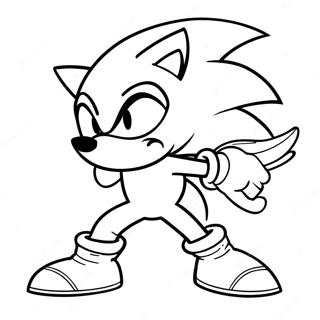 Sonic Avec Une Epee En Action A Colorier 50614-42187