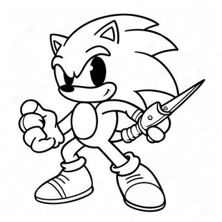 Sonic Avec Une Epee En Action A Colorier 50614-42188