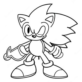 Sonic Epique Avec Une Epee A Colorier 50615-42190