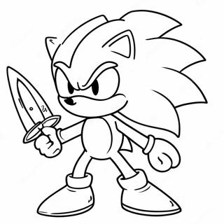 Sonic Epique Avec Une Epee A Colorier 50615-42192