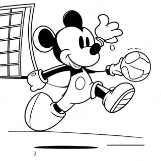 Page A Colorier Mickey Mouse Jouant Au Football 50705-42269