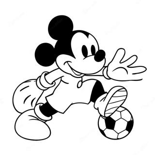 Page A Colorier Mickey Mouse Jouant Au Football 50705-42271