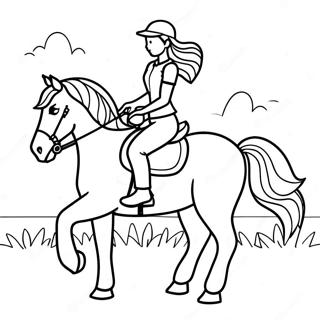 Page A Colorier De Fille A Cheval 50774-42302