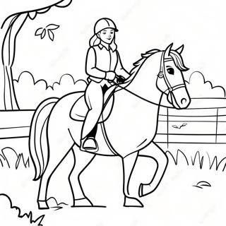 Page A Colorier De Fille A Cheval 50774-42304