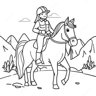 Page A Colorier De Fille Aventuriere A Cheval 50775-42311