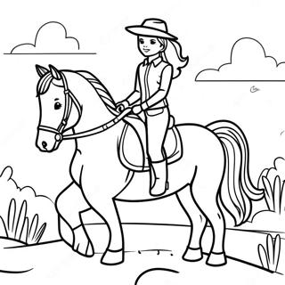 Page A Colorier De Fille Aventuriere A Cheval 50775-42312