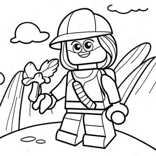 Page A Colorier De Fille Aventuriere Exploratrice Lego 50835-42354