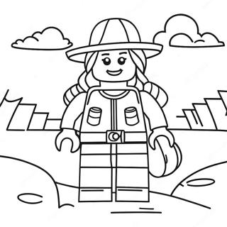 Page A Colorier De Fille Aventuriere Exploratrice Lego 50835-42355