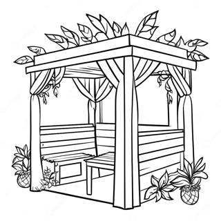 Page A Colorier Sukkah Coloree Avec Decorations 50875-42390