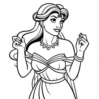 Page A Colorier Megara Dans Une Belle Robe 50895-42412