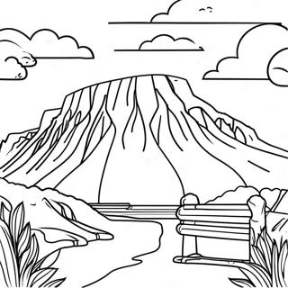 Page A Colorier De La Majestueuse Table Mountain 50915-42423