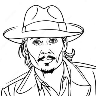 Johnny Depp Pages À Colorier