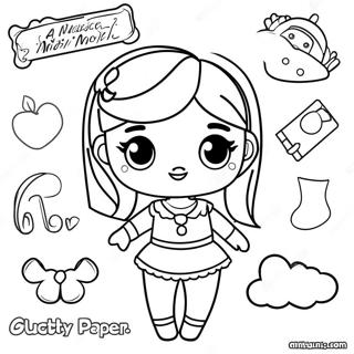 Page A Colorier Poupee En Papier Marisole Monday Mignonne 51015-42502