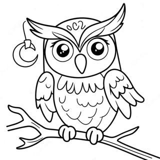 Page A Colorier Hibou Dhalloween Effrayant 51095-42565