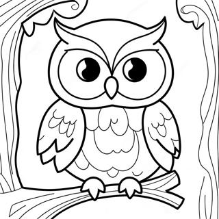 Page A Colorier Hibou Dhalloween Effrayant 51095-42566