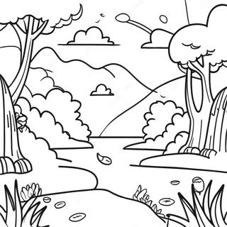 Page A Colorier De Scene Naturelle Apaisante 5112-4098