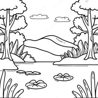 Page A Colorier De Scene Naturelle Apaisante 5112-4100