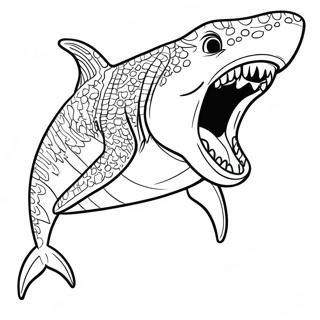 Page A Colorier Mosasaure Megalodon 51134-42594