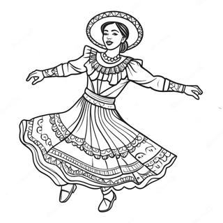 Page A Colorier De Performance De Danse Folklorique 51164-42610