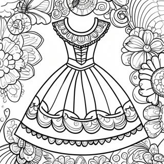 Page A Colorier De Robe Folklorique Vibrante 51165-42627