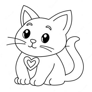 Page A Colorier De Chat De Saint Valentin 51174-42623