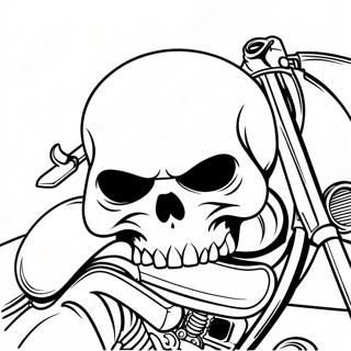 Page A Colorier De Moto Skull Harley Davidson 51205-42653