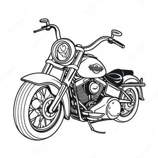 Page A Colorier De Moto Skull Harley Davidson 51205-42654