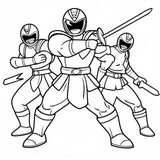 Page A Colorier Power Rangers Samurai 51214-42664