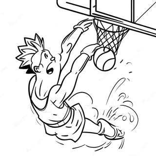 Page A Colorier Dune Action De Slam Dunk Excitante 51255-42693