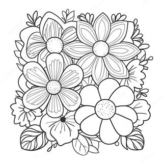 Bordure De Fleurs Simple Pages À Colorier