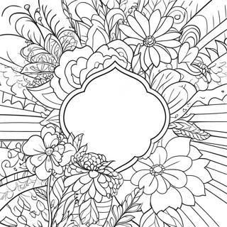 Page A Colorier De Bordure De Fleurs Elegantes 51315-42734