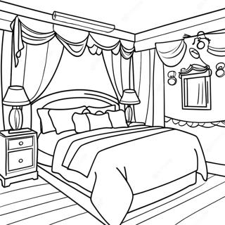 Page A Colorier De Chambre De Reve Confortable 51355-42780