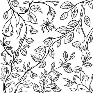 Page A Colorier Belles Branches Darbre Avec Feuilles 51385-42795