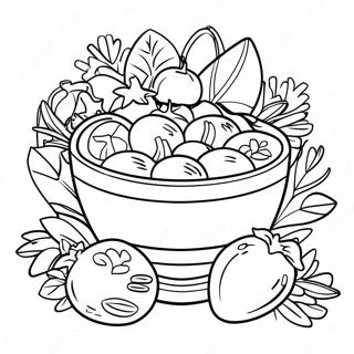 Page A Colorier Salade De Jardin Coloree Avec Vinaigrette 51415-42832