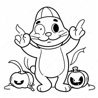 Page A Colorier Garfield Halloween 51434-42845