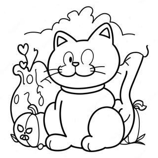 Page A Colorier Garfield Halloween 51434-42848