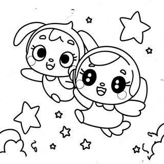 Page A Colorier De Kiki Et Lala Volant A Travers Les Etoiles 5153-4135