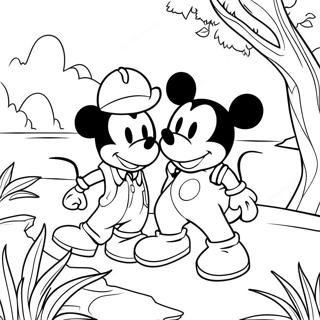 Mickey Mouse Safari Pages À Colorier