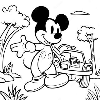 Page A Colorier Aventure Safari De Mickey Mouse 51544-42923