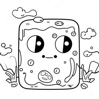 Page A Colorier Slime Minecraft Mignon Avec Grands Yeux 51625-42989